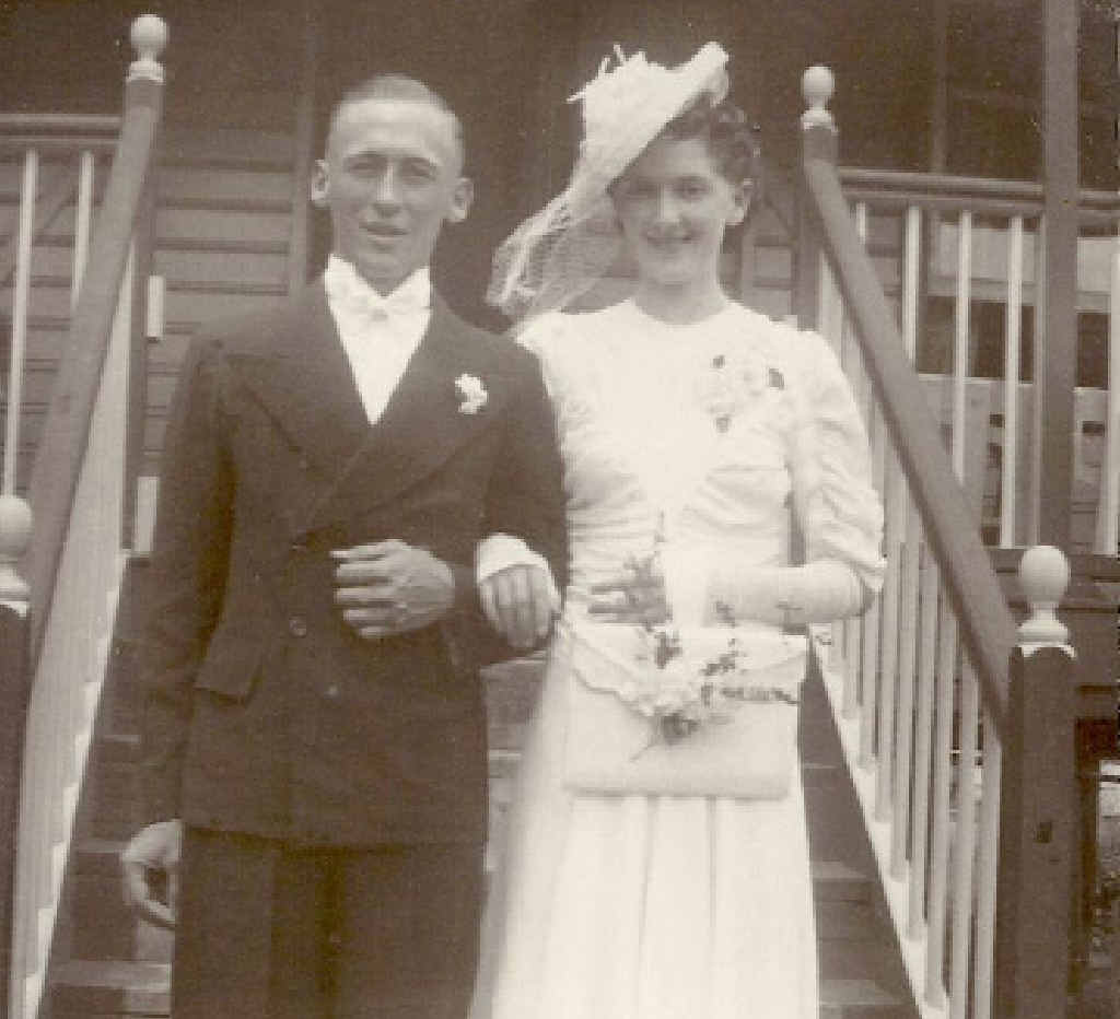 Norman and Colleen Wyatt (nee Handley) on their wedding day on February 2, 1942.